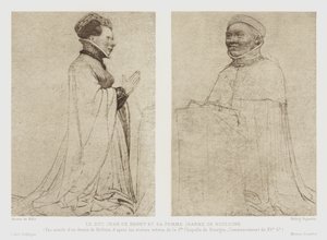 Juan, Duque de Berry, y su esposa Jeanne de Boulogne, Siglo XV de French School